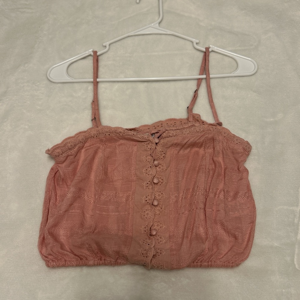 Aeropostale pink cropped tank top